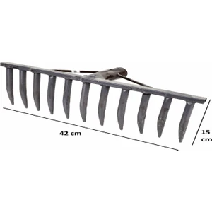 Demir Tırmık 11 Diş Boyalı 42 cm Altıneller Bükülmez Paslanmaz