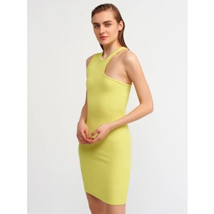 9136 Fitilli Mini Elbise-Lime