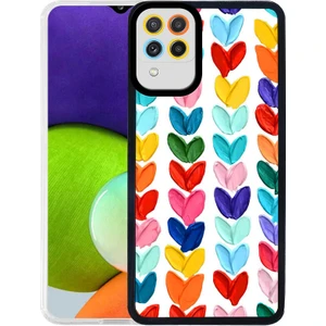 Samsung Galaxy M22 Kılıf Desenli Renkli Figürlü Kapak