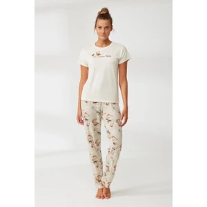 Desenli Pijama Takımı