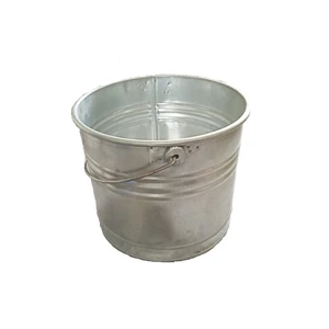 Metal Galvaniz Su Kovası 27 cm Yuvarlak Su, Süt kovası