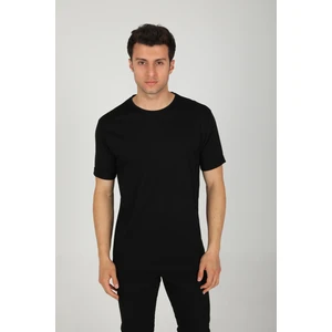 Erkek Bisiklet Yaka Basic Rahat Kalıp Pamuklu T-Shirt AC-Y38599LNS
