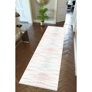 Yolluk Pembe Ekru Mavi Beyaz Kırmızı Kaymaz Kesme Yıkanabilir Ince Dijital Baskı Koridor Halısı