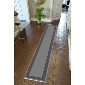 10 Post Online Yolluk Gri Kaymaz Kesme Yıkanabilir Ince Dijital Baskı Koridor Halısı