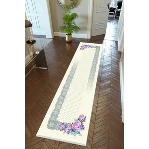 10 Post Online Yolluk Ekru Gri Krem Kaymaz Kesme Yıkanabilir Ince Dijital Baskı Koridor Halısı