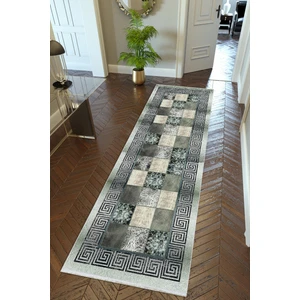 10 Post Online Yolluk Gri Yeşil Krem Kaymaz Kesme Yıkanabilir Ince Dijital Baskı Koridor Halısı