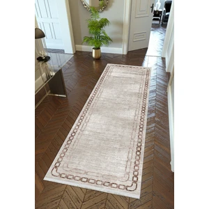 10 Post Online Yolluk Gri Kahverengi Kaymaz Kesme Yıkanabilir Ince Dijital Baskı Koridor Halısı