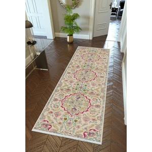 10 Post Online Yolluk Otantik Ekru Kaymaz Kesme Yıkanabilir Ince Dijital Baskı Koridor Halısı