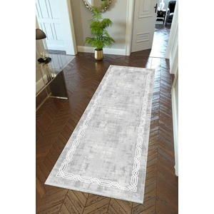 10 Post Online Yolluk Gri Kaymaz Kesme Yıkanabilir Ince Dijital Baskı Koridor Halısı