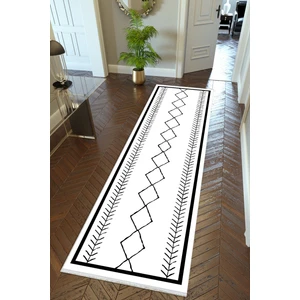 10 Post Online Yolluk Otantik Beyaz Kaymaz Kesme Yıkanabilir Ince Dijital Baskı Koridor Halısı