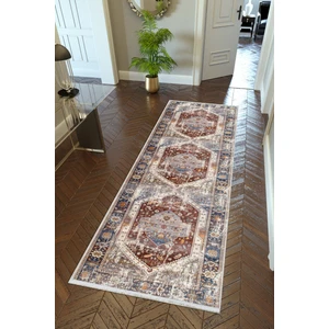 10 Post Online Yolluk Otantik Kahverengi Kaymaz Kesme Yıkanabilir Ince Dijital Baskı Koridor Halısı