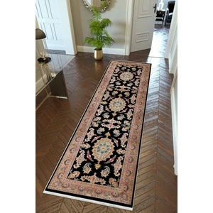 10 Post Online Yolluk Kahverengi Siyah Kaymaz Kesme Yıkanabilir Ince Dijital Baskı Koridor Halısı