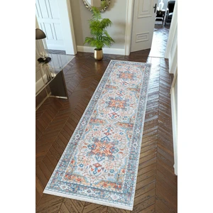 10 Post Online Yolluk Otantik Gri Kaymaz Kesme Yıkanabilir Ince Dijital Baskı Koridor Halısı