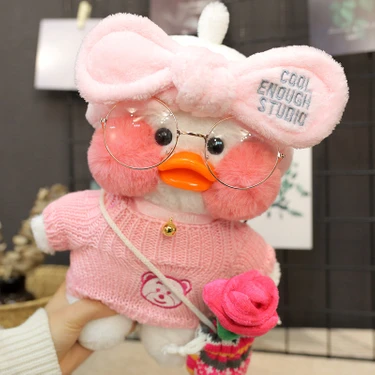 Hulv Simba LalaFanfan Cafe Mimi Ördek Bebek 30 cm - Pembe (Yurt