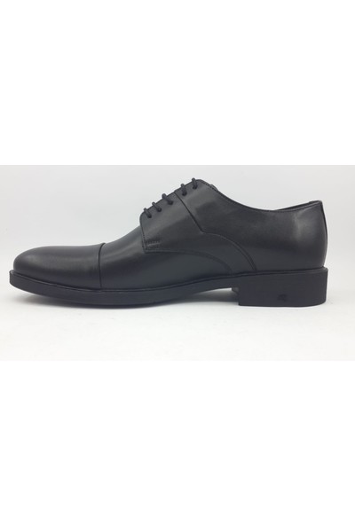 Nevzat Öge Siyah Hakiki Deri Iç ve Dış Yüzey Kauçuk Taban Erkek Klasik Ayakkabı