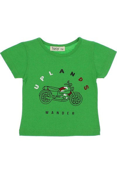 Lucy Uplands Motor Baskılı Erkek Çocuk Alt Üst Takım - Yeşil - 0-1 Yaş