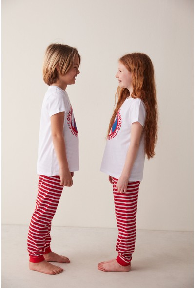 Penti Çok Renkli Erkek Çocuk Peace 2li Pijama Takımı