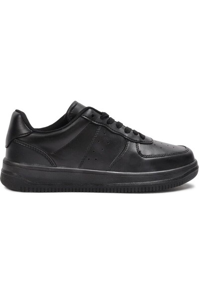 Zigana Siyah-Siyah Düz Taban Kadın Sneaker