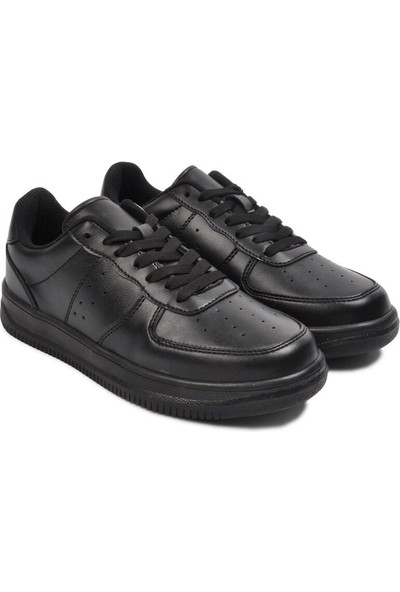 Zigana Siyah-Siyah Düz Taban Kadın Sneaker