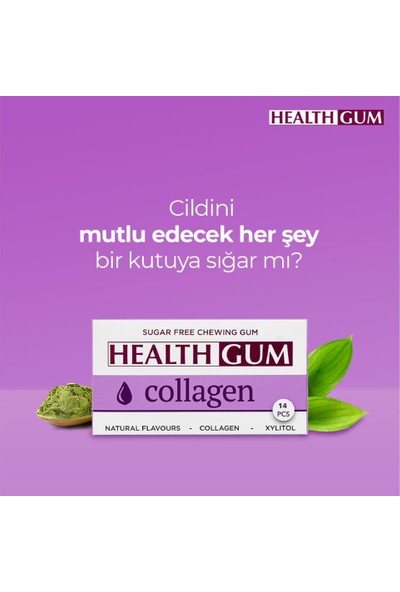 Health Gum Healthgum Collagen Şekersiz Sakız 14'lü
