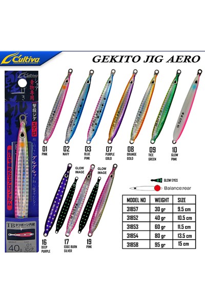 Cultiva 31853 Gekito Jig Aero 60G 11.5cm