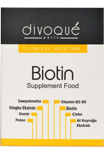 Divoque Biotin B Vitamini Takviyesi 60 Tablet