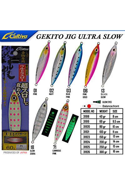 Cultiva 31921 Gekito Jig Ultra Slow 100G 11.0cm