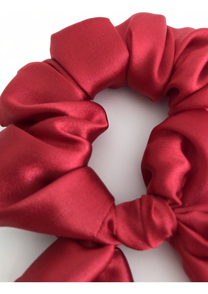 Saten Parlak Kuyruklu Scrunchie Simit Toka fiyatları