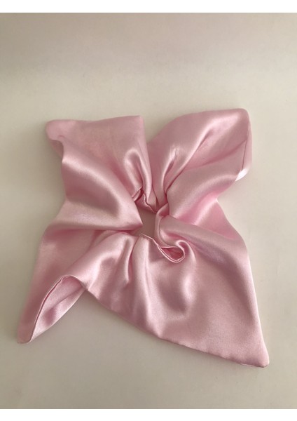 Kare Parlak Saten Scrunchie Simit Toka