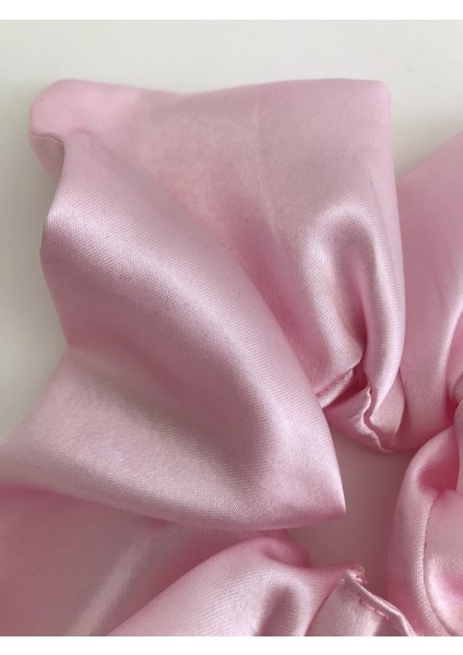 Kare Parlak Saten Scrunchie Simit Toka