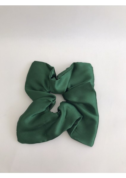 Kare Parlak Saten Scrunchie Simit Toka