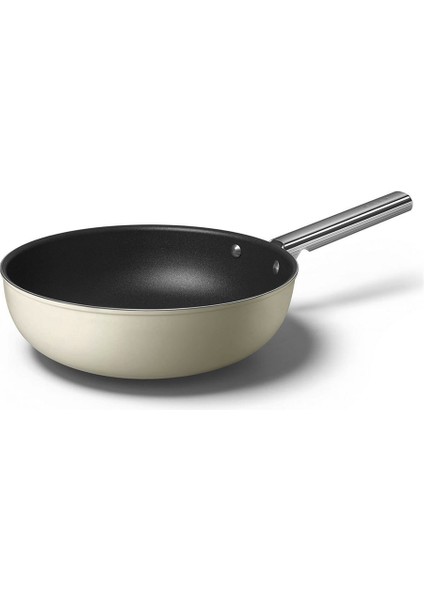 SMEG Cookware 50'S Style Krem WOK Tava 30 cm