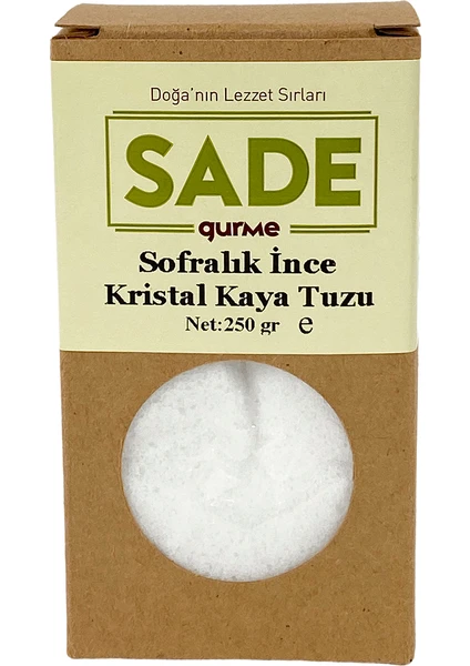 Sade Gurme Sofralık Ince Kristal Kaya Tuzu 250GR.