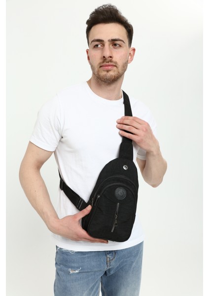 Unisex Krinkıl Body Bag Çapraz Askılı Omuz ve Bel Çantası