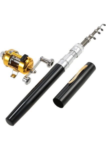 Kkmoon Balıkçılık Rod Reel Combo Kit Seti Mini Teleskopik (Yurt Dışından)