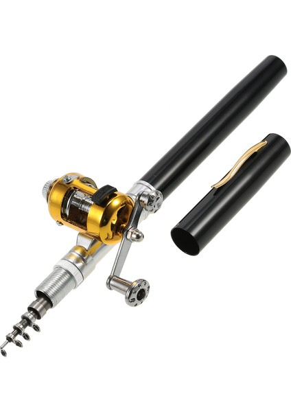 Kkmoon Balıkçılık Rod Reel Combo Kit Seti Mini Teleskopik (Yurt Dışından)