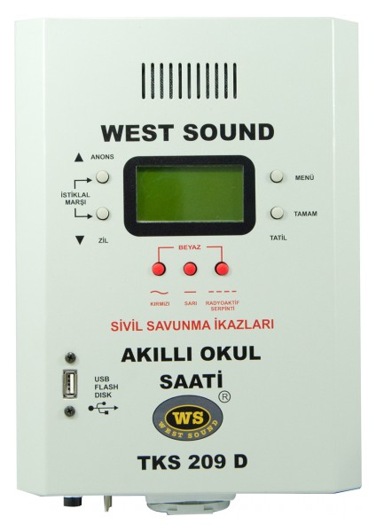 Tks 209D V2 Duvar Tipi Akıllı Okul Zil Saati