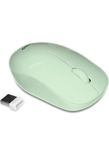 M19 Ergonomik Pastel Kablosuz Sessiz Mouse Yeşil