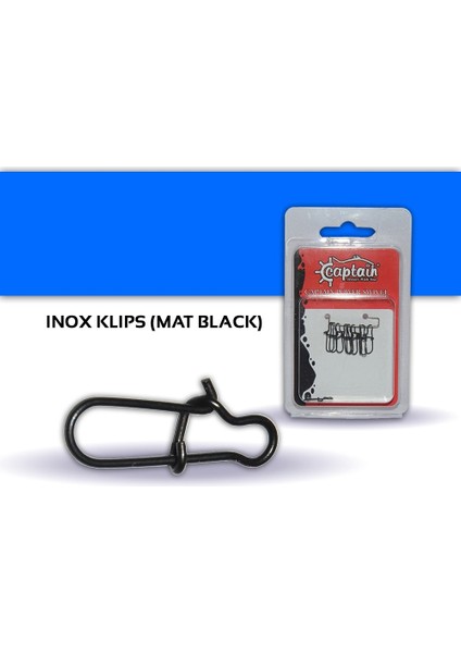 5016 Sahte Balık Klipsi Snap Inox 10&#039;LU Paket Mat Black