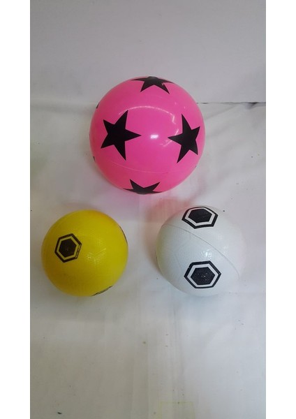 Bir Büyük 2'li Küçük Top Plastik Futbol Top Seti