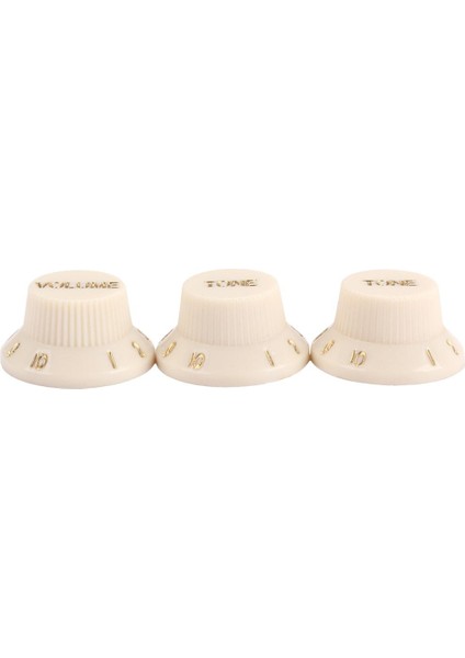 Gitar Için 3 Adet Gitar Hacmi Hız Kontrol Topuzları Beyaz (Yurt Dışından)