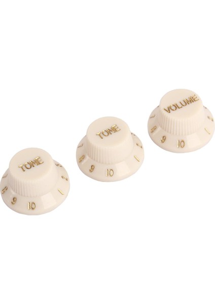Gitar Için 3 Adet Gitar Hacmi Hız Kontrol Topuzları Beyaz (Yurt Dışından)
