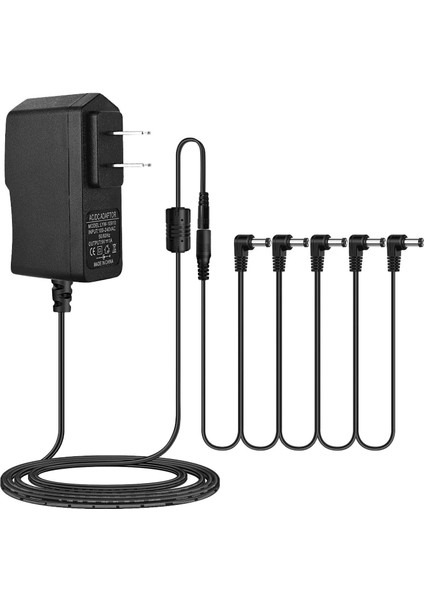 Gitar Pedalı Için 1 Adet Güç Adaptörü 5 Yollu Kablosu Şarj Hoparlör Için 6.6ft (Yurt Dışından)