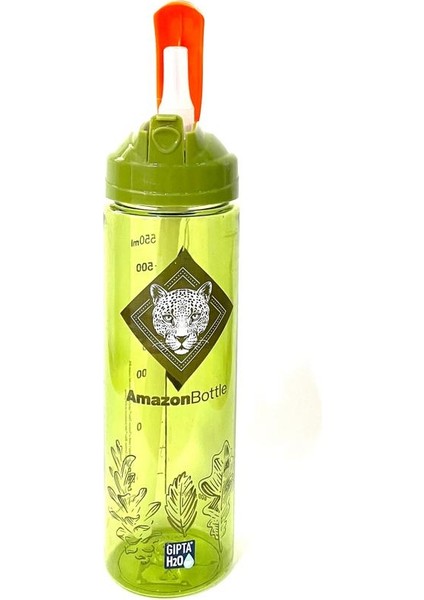 Yeşil Amazon Tritan Pipetli Matara 600ML