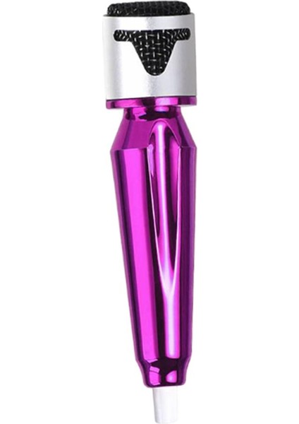 Mikrofon 3.5mm Taşınabilir Vokal Karaoke Mikrofon Mikrofon Internet Sohbet Mor (Yurt Dışından)