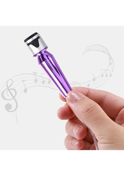 Mikrofon 3.5mm Taşınabilir Vokal Karaoke Mikrofon Mikrofon Internet Sohbet Mor (Yurt Dışından) fırsatları