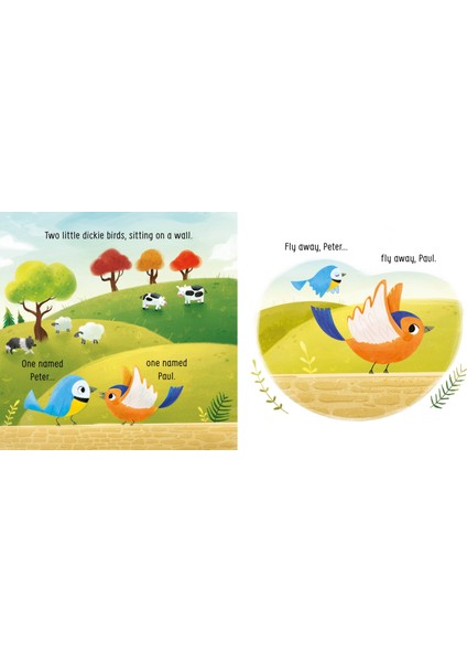 Two Little Dickie Birds Sitting On A Wall Little Board Books - Russell Punter