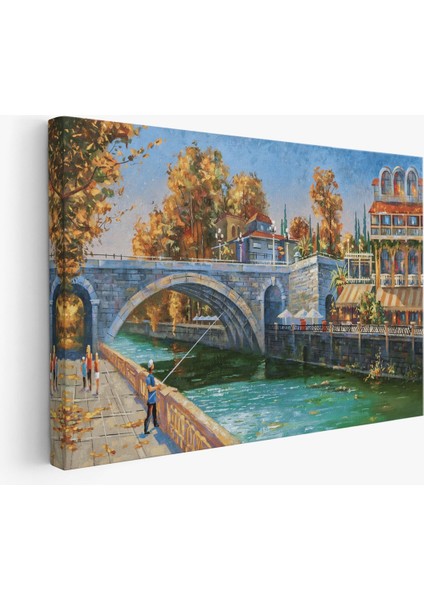 Soçhi Nehri Rusya Yağlıboya Görünüm Dekoratif Kanvas Duvar Tablosu