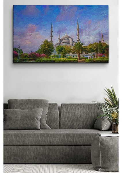 Sultan Ahmet Camii Yağlıboya Görünüm Kanvas Duvar Tablosu
