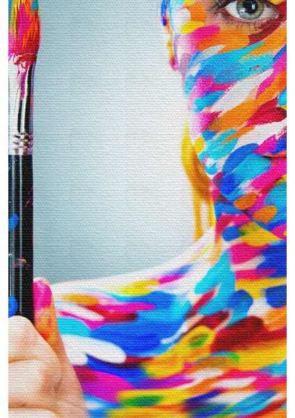 Sanatçı Kadın Dekoratif Kanvas Duvar Tablosu modelleri